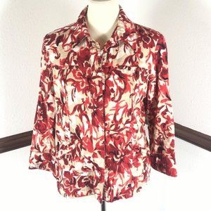 Coldwater Creek Lightweight Linen Blend Jacket 10